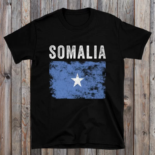 Somalia Flag Distressed - Somali Flag T-Shirt